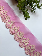 Intricate Scalloped Floral Embroidery Trim