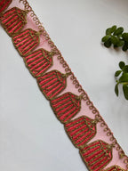 Ornate Cage-Motif Zari Lace