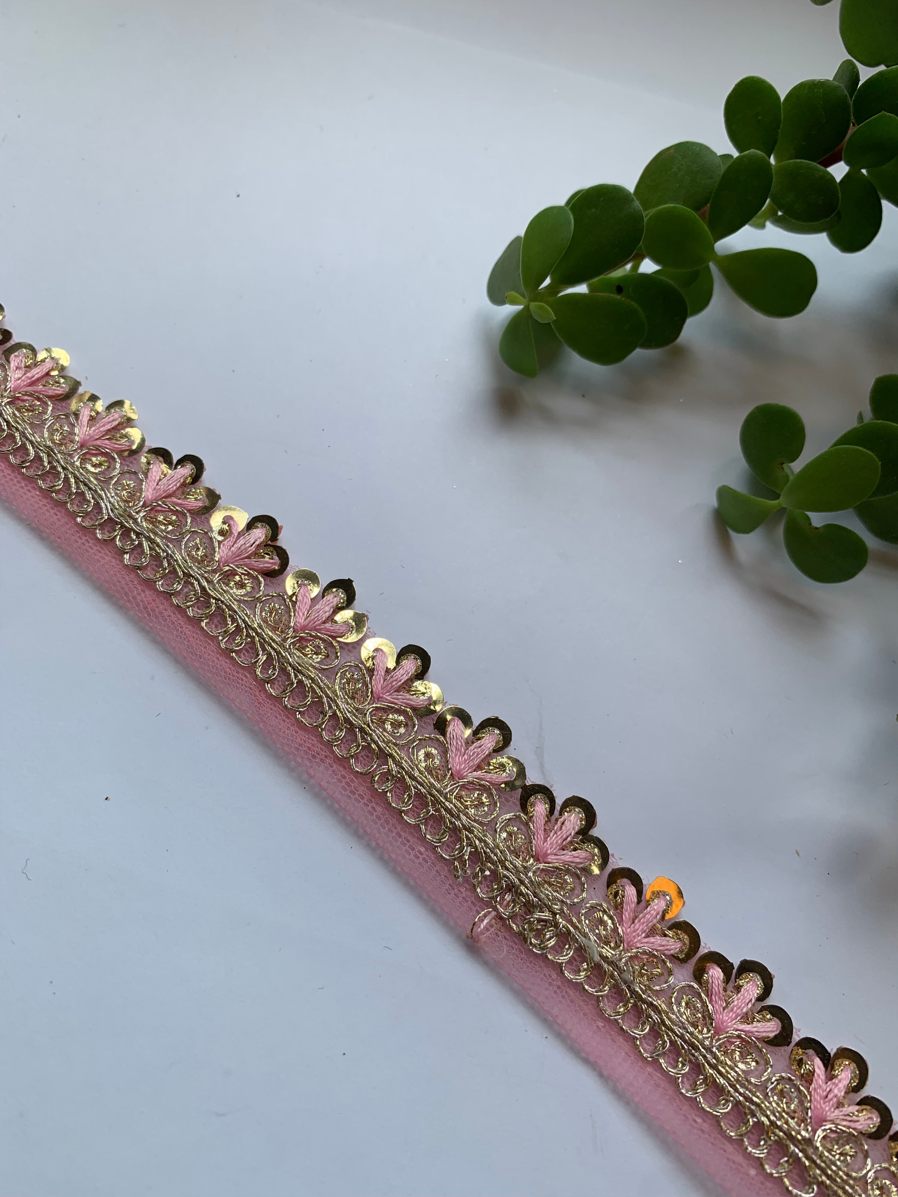 Scalloped Sequin Zari Lace Trim Collection