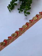 Traditional Metallic Zari & Gota Work Embroidery Trim