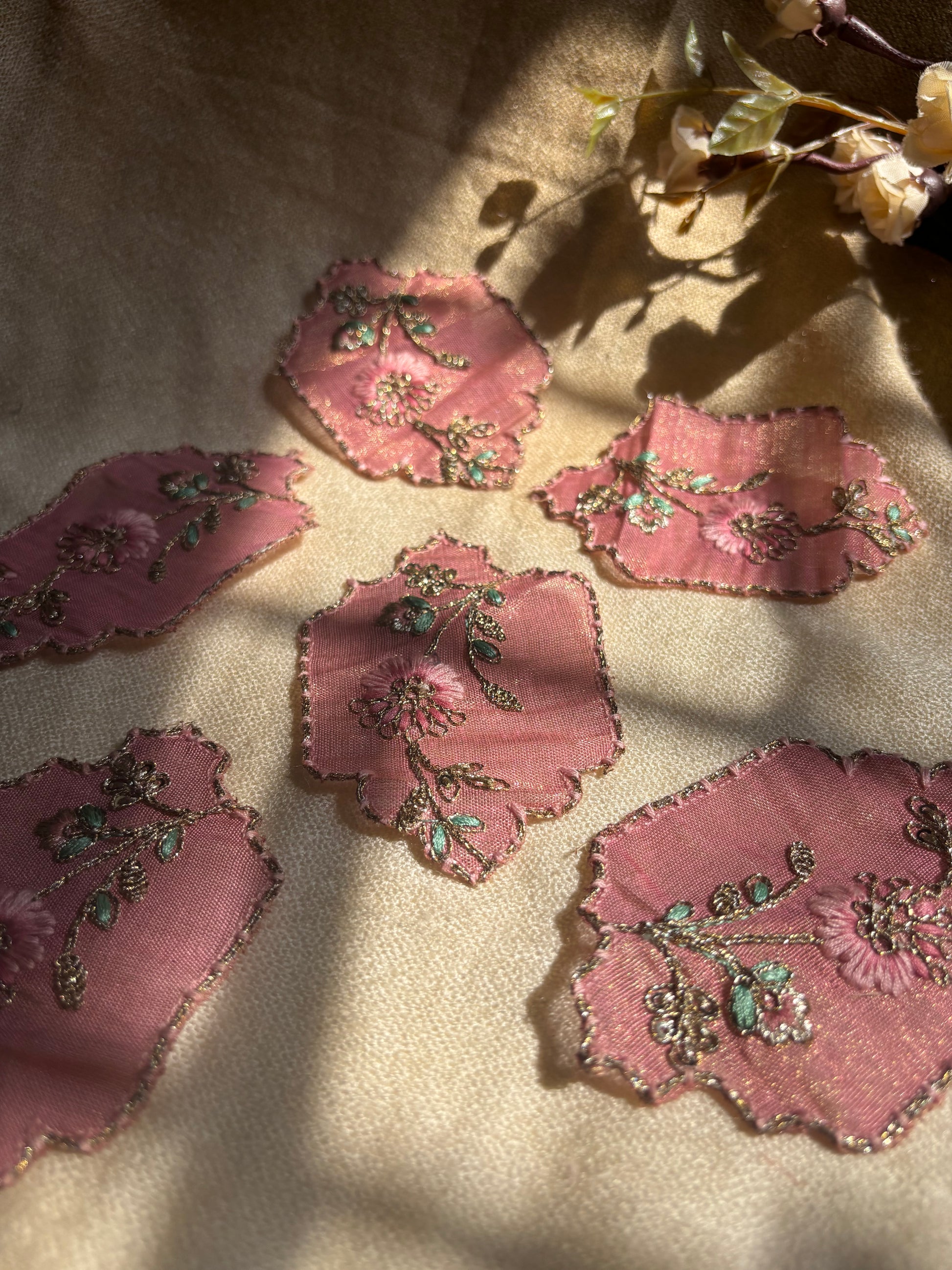 Decorative Floral Fabric Appliqués