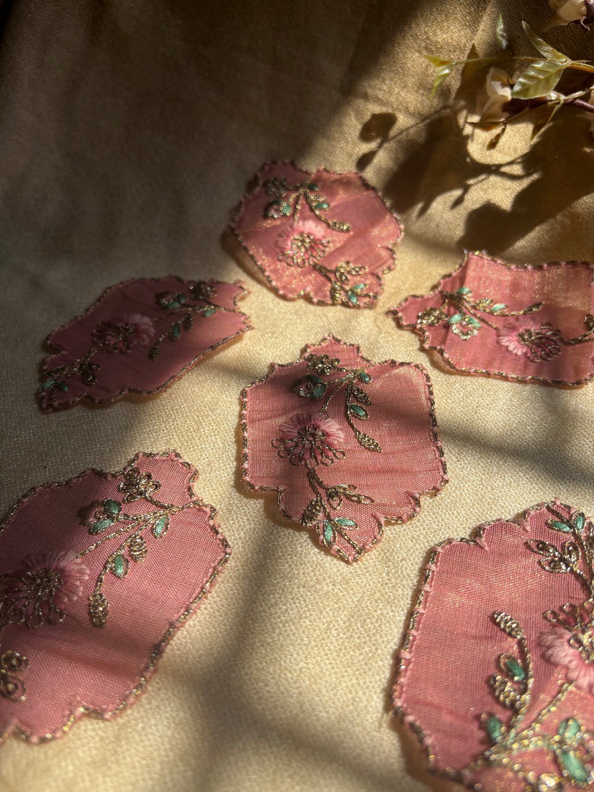 Decorative Floral Fabric Appliqués