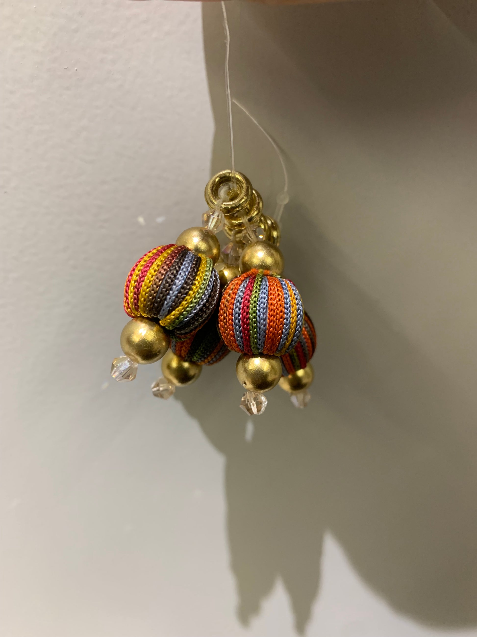 Multicolor Striped Ball Tassels