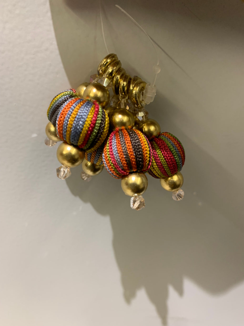 Multicolor Striped Ball Tassels