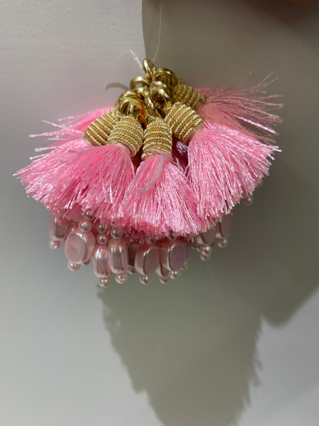 Vibrant Fuchsia Thread Tassel Cluster