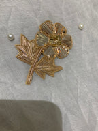 Gold Floral Patch