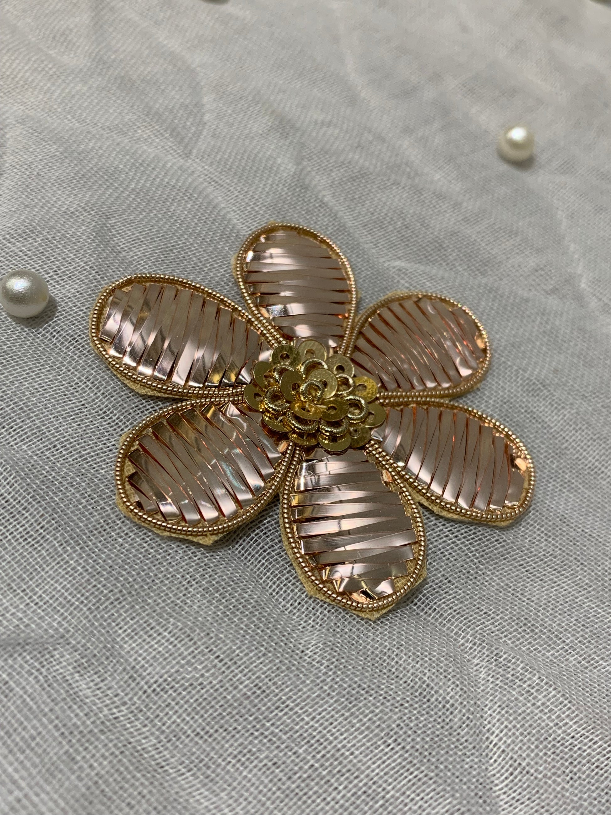 Metallic Flower Patch