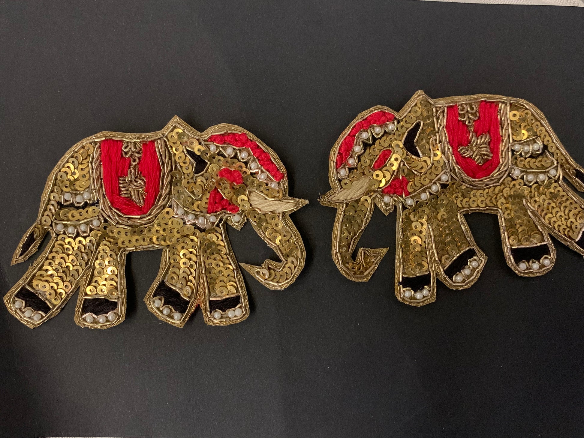 Zari and Sequin Elephant Patch