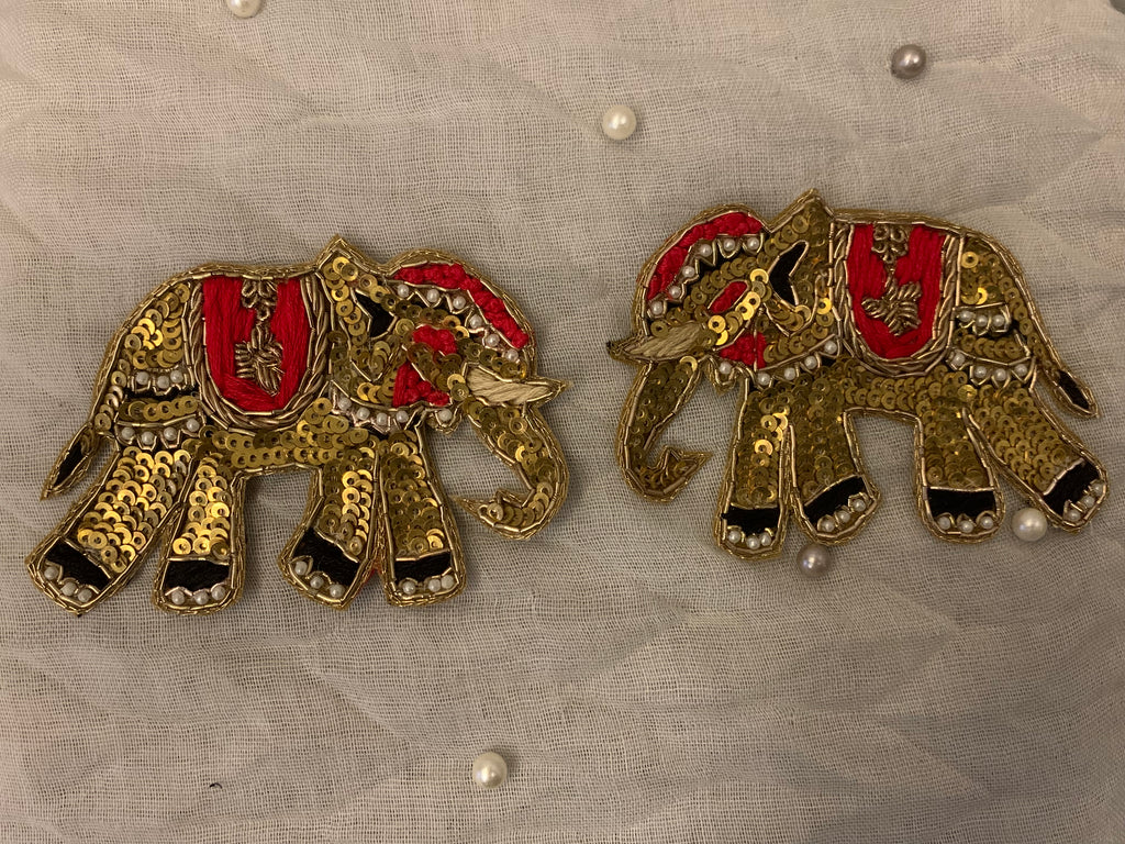 Zari and Sequin Elephant Patch