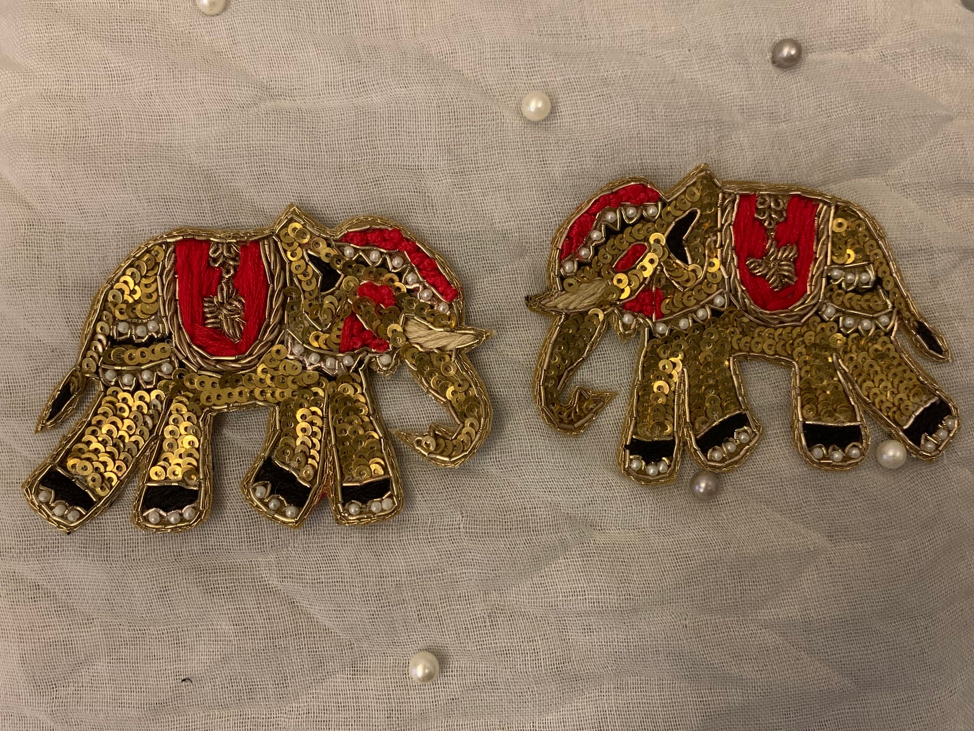 Zari and Sequin Elephant Patch