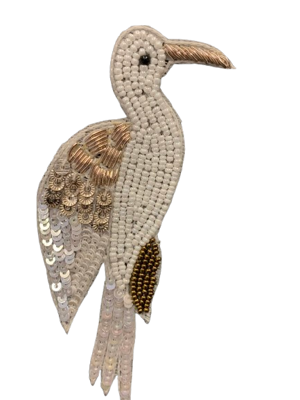 Beaded Bird Patch