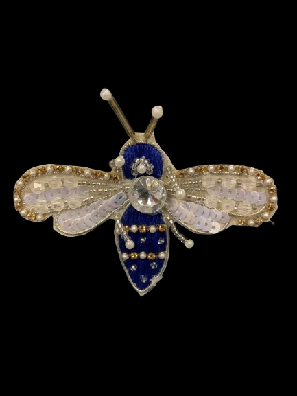 Embroidered and beaded patch