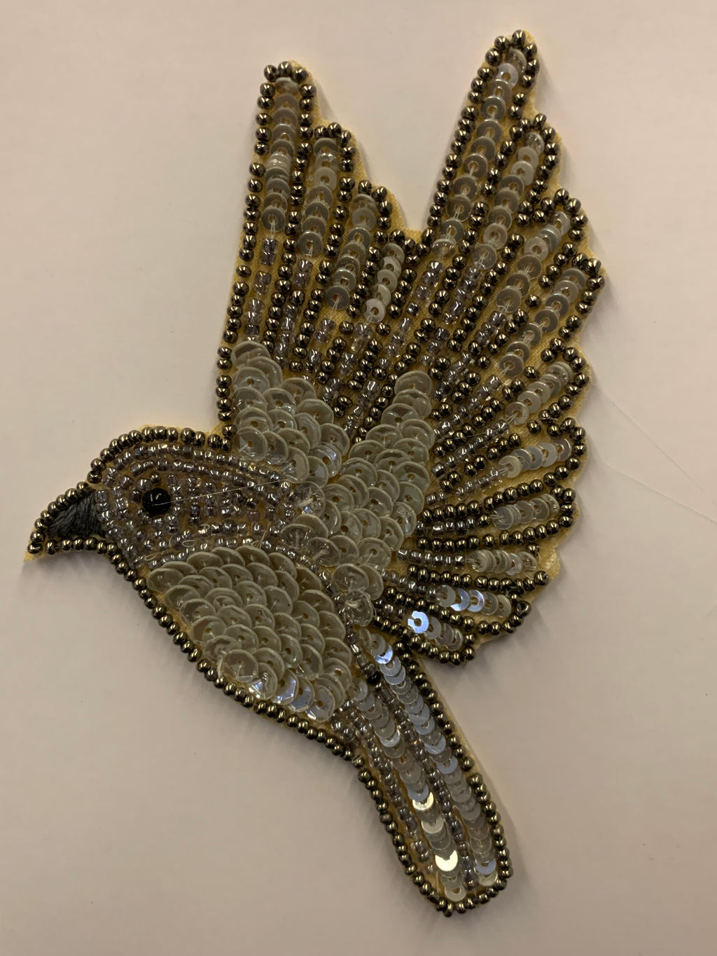 Beaded and sequined patch