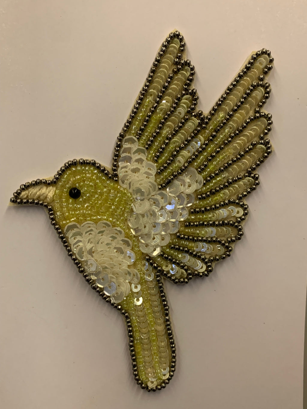 Beaded and sequined patch