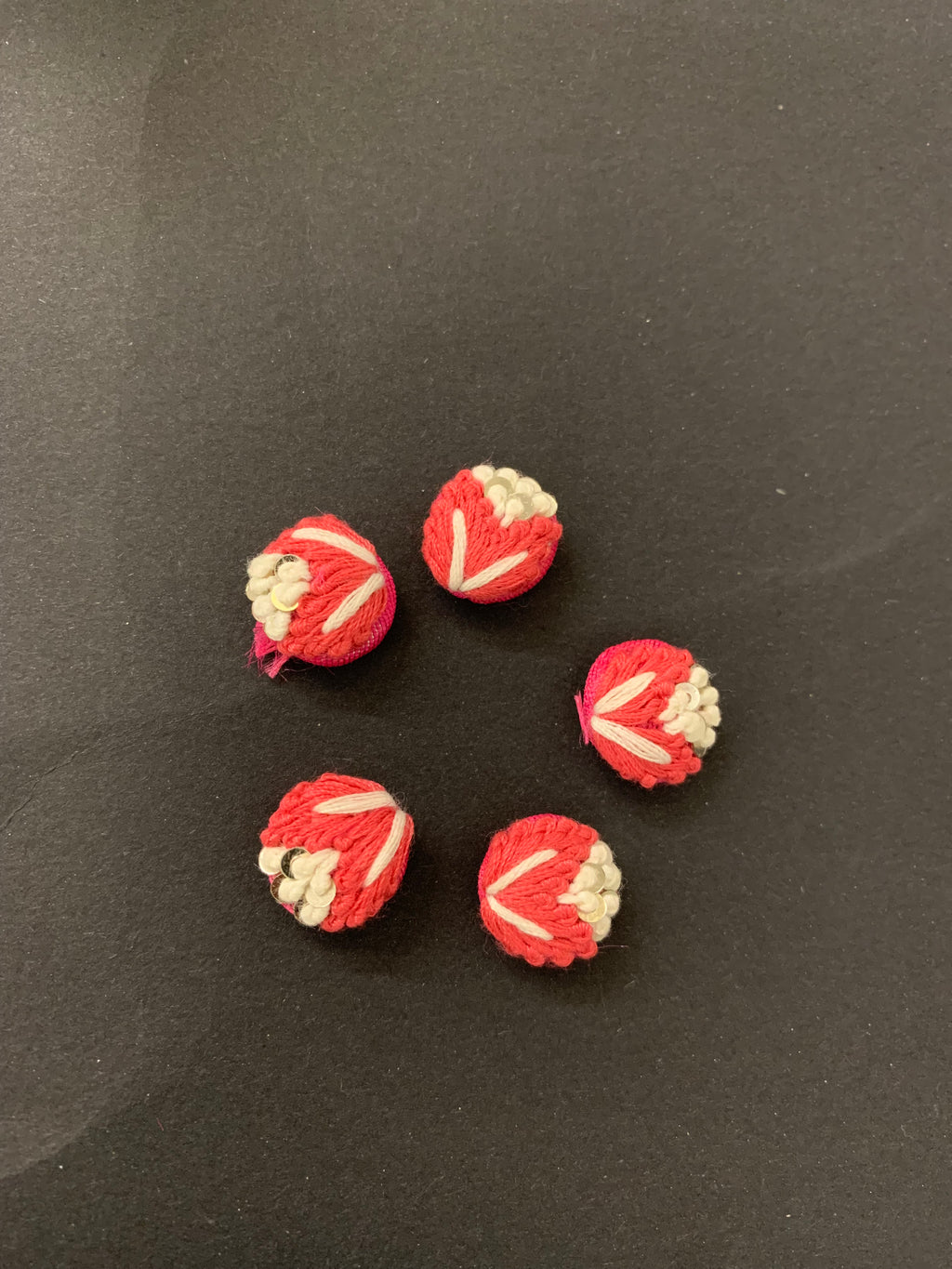 Vibrant Embroidered Thread Buttons