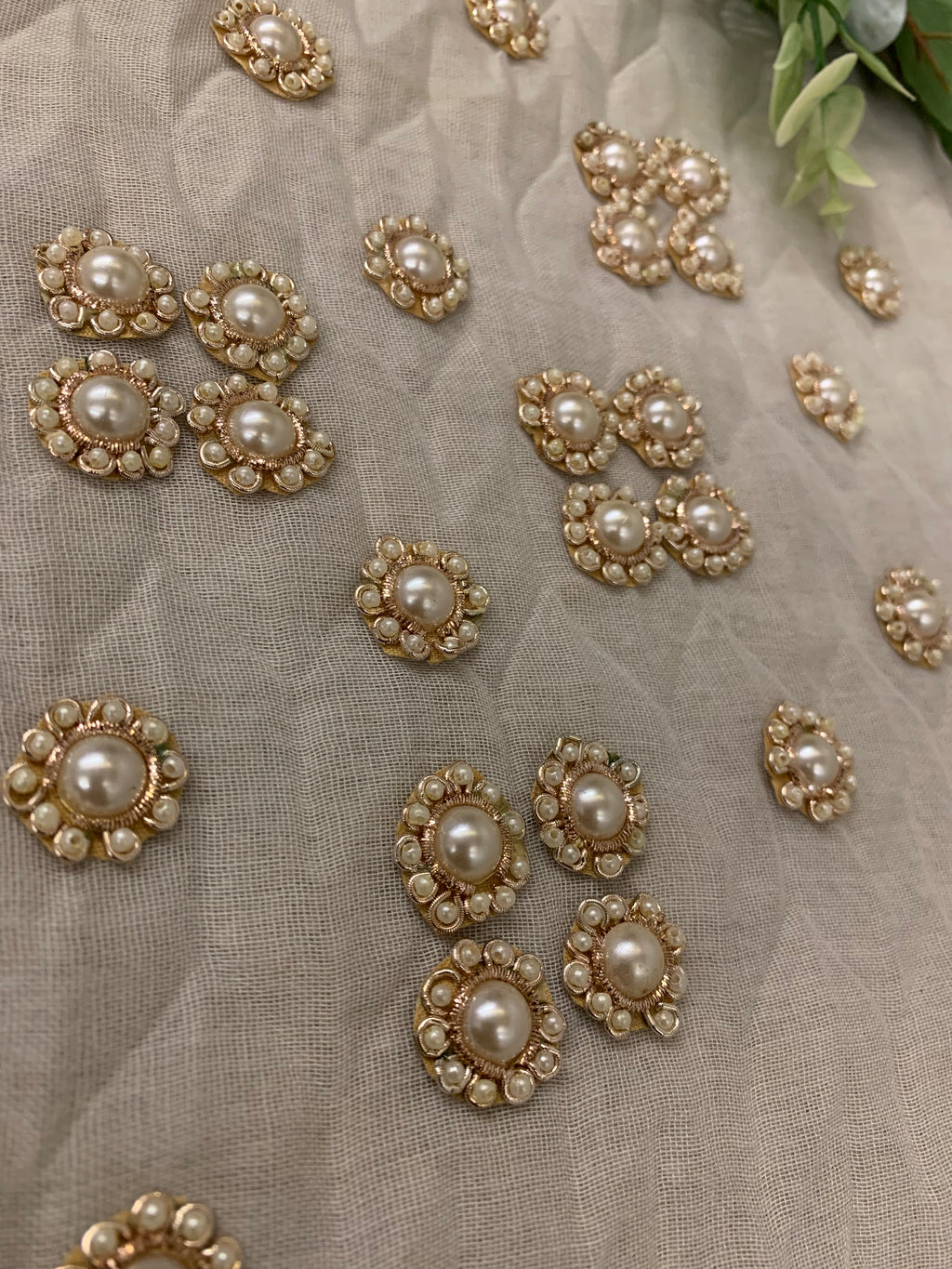 Gold & Pearl Ornamental Buttons