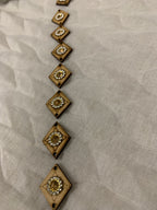 Wooden & Rhinestone Diamond Buttons