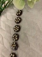 Wooden & Pearl Rosette Buttons