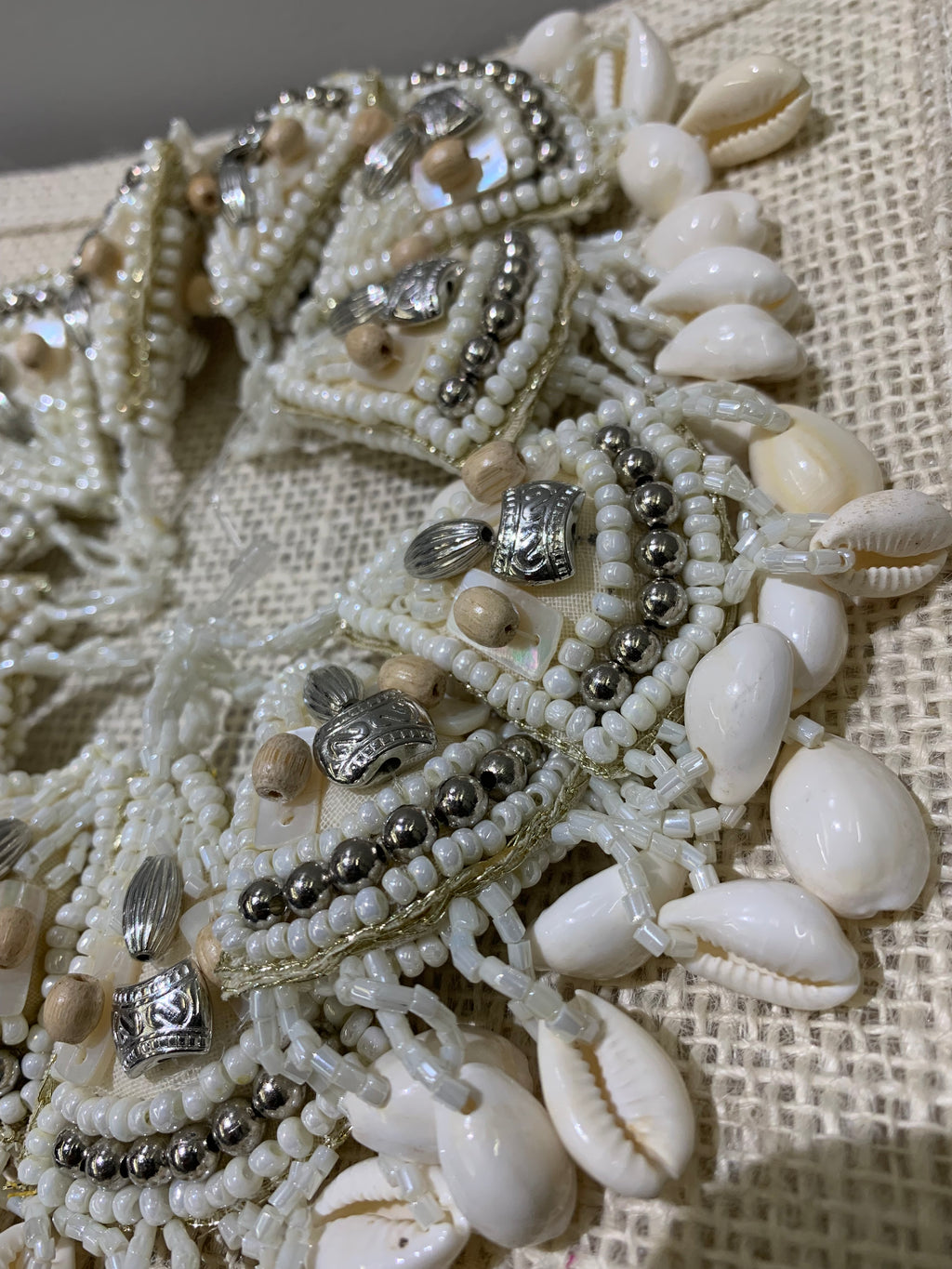Boho Shell & Bead Latkan Tassels – Ivory Elegance