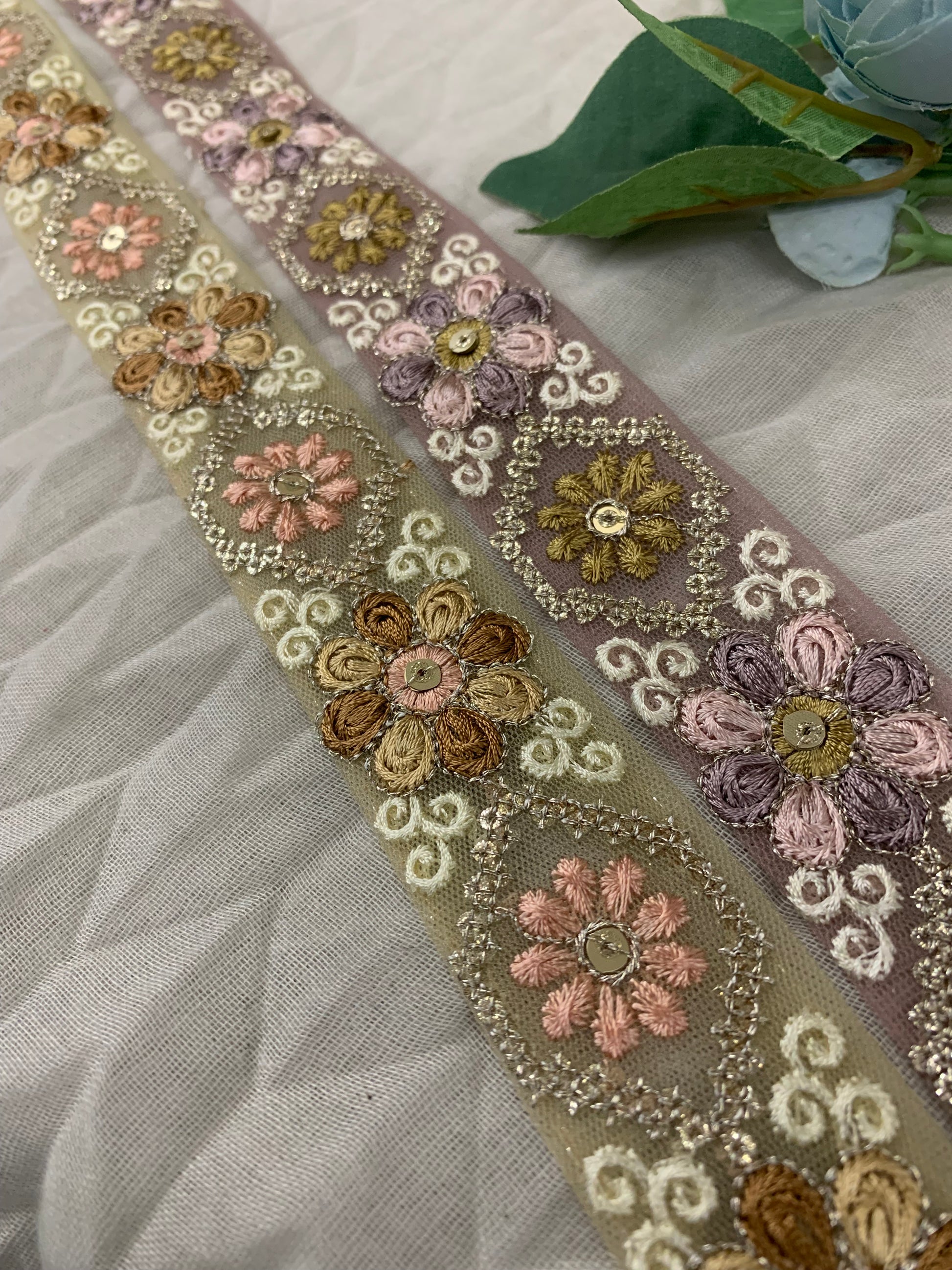 Organza Embroidered Trim