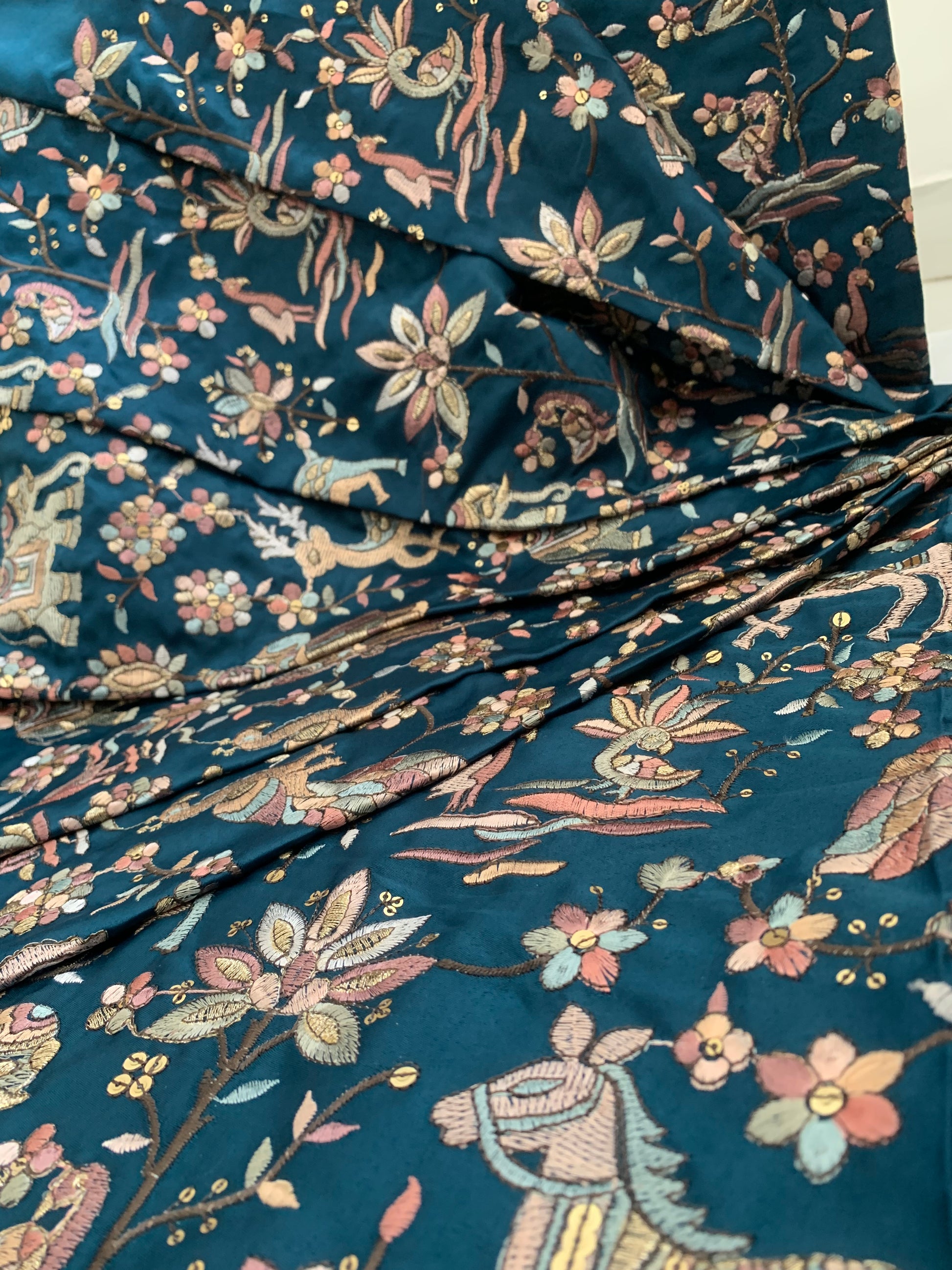 Royal Heritage Embroidered Silk Fabric