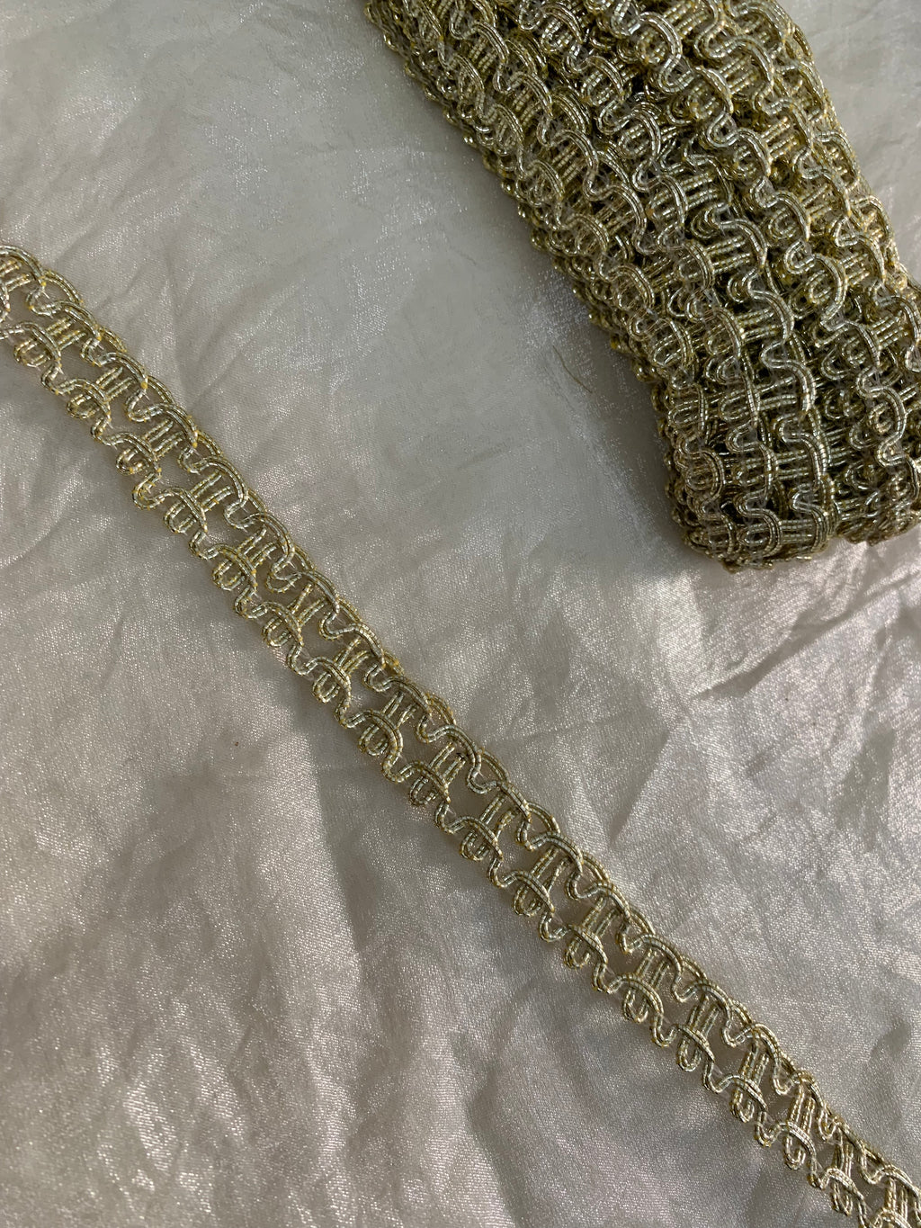 Gold Metallic Loop Weave Trim