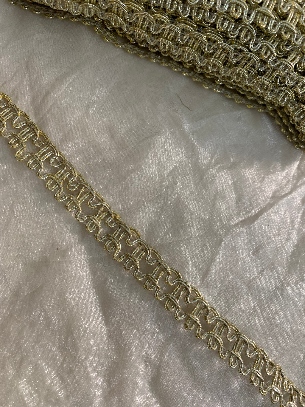 Gold Metallic Loop Weave Trim