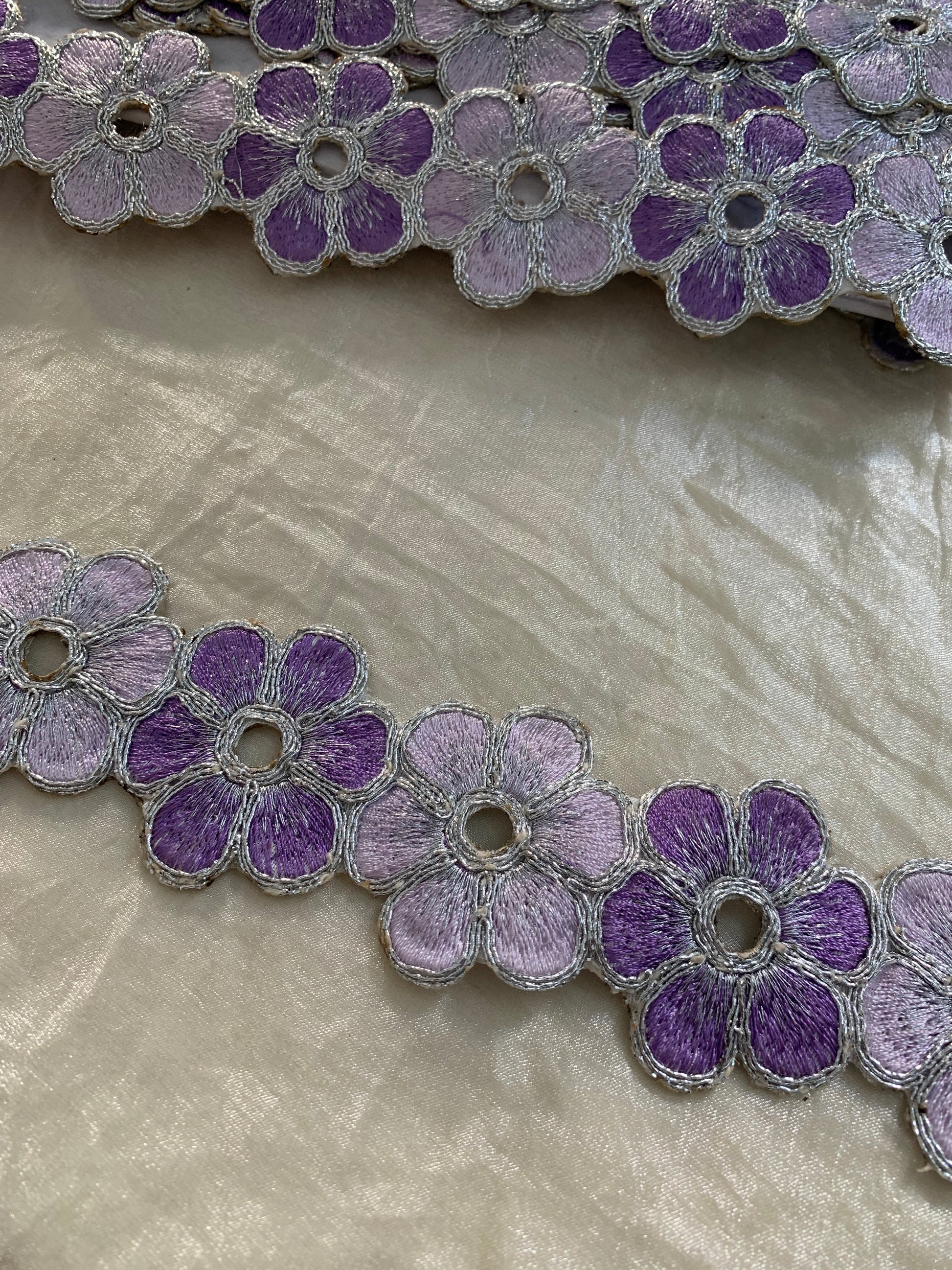 Floral Cutwork Zari Embroidered Border