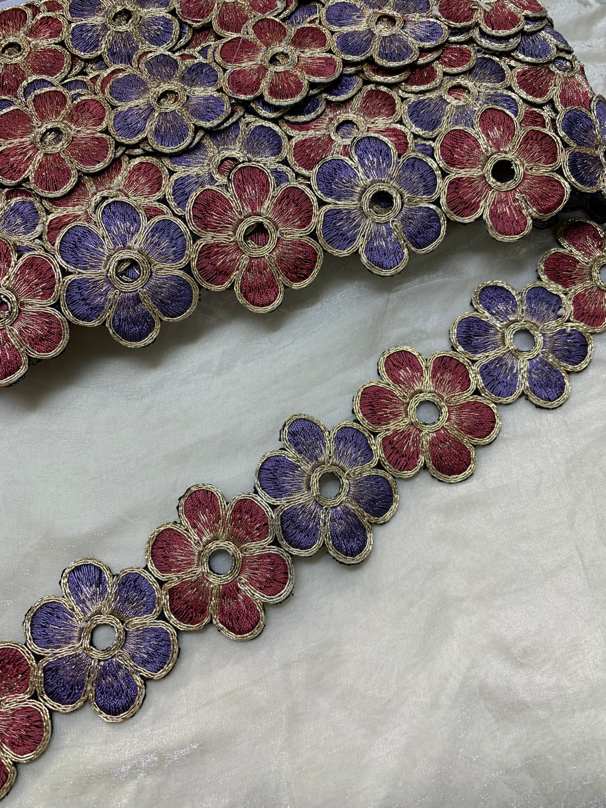 Floral Cutwork Zari Embroidered Border