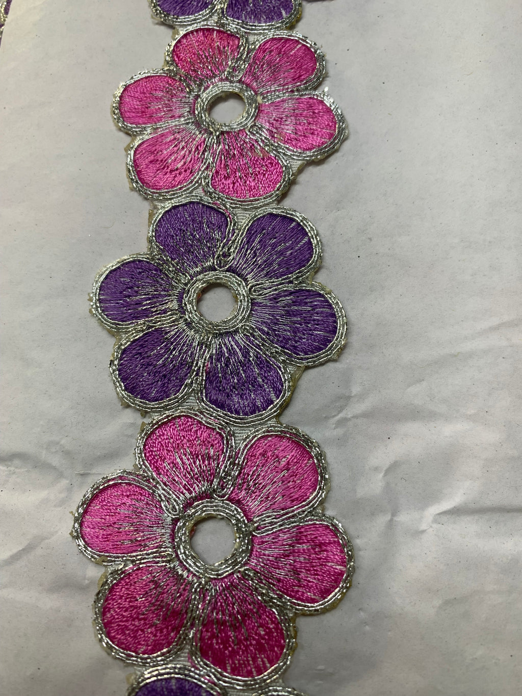 Floral Cutwork Zari Embroidered Border