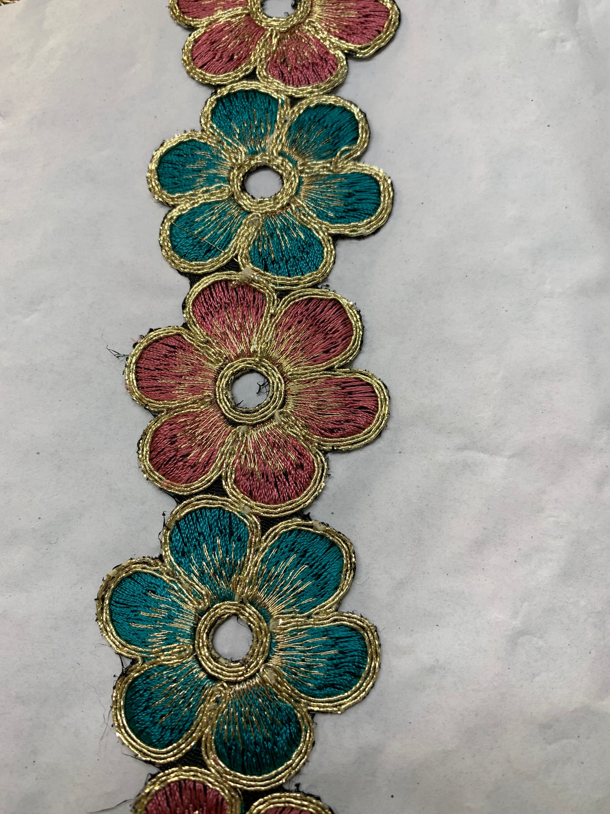 Floral Cutwork Zari Embroidered Border