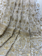 Zari Embroidered Georgette Fabric
