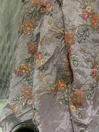 Metallic Threads Embroidery Fabric