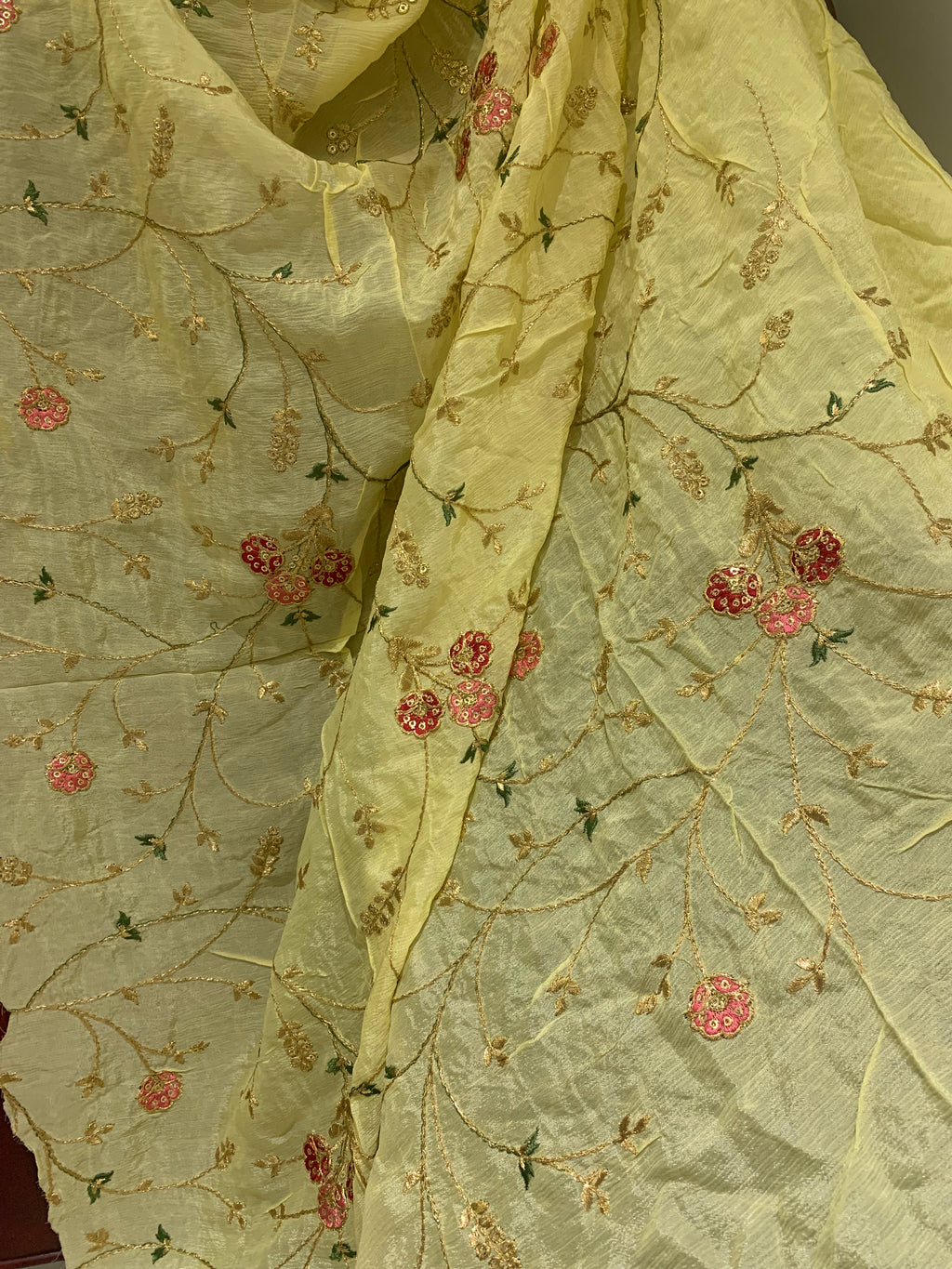 Soft Embroidery tissue silk