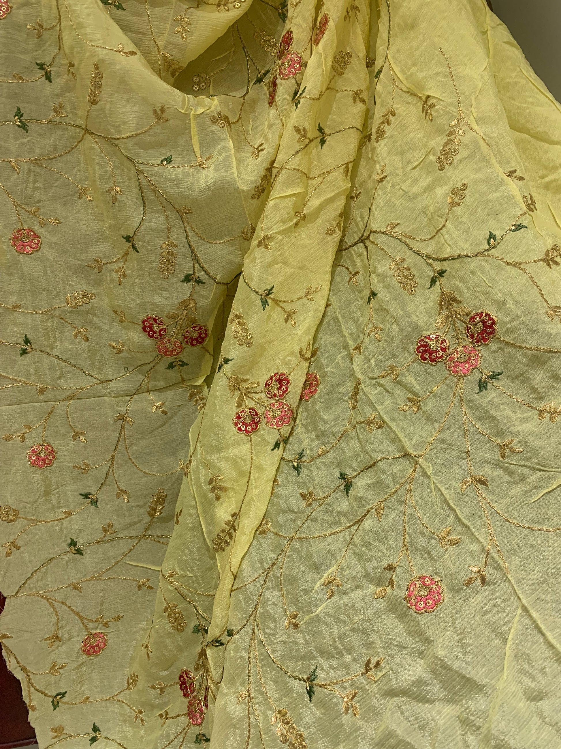 Soft Embroidery tissue silk