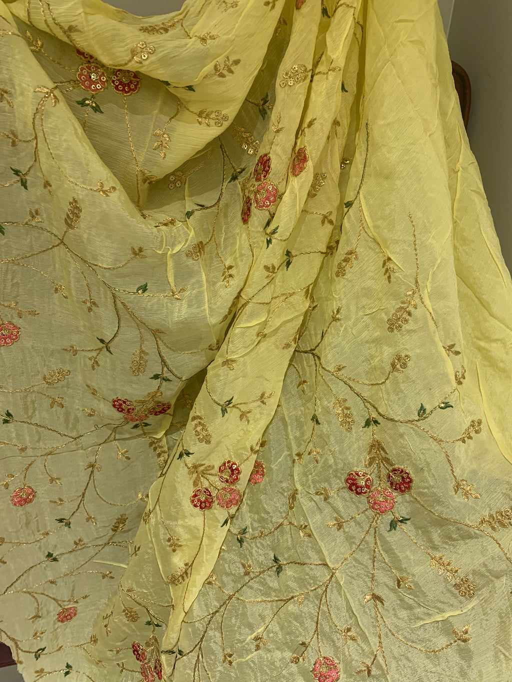 Soft Embroidery tissue silk