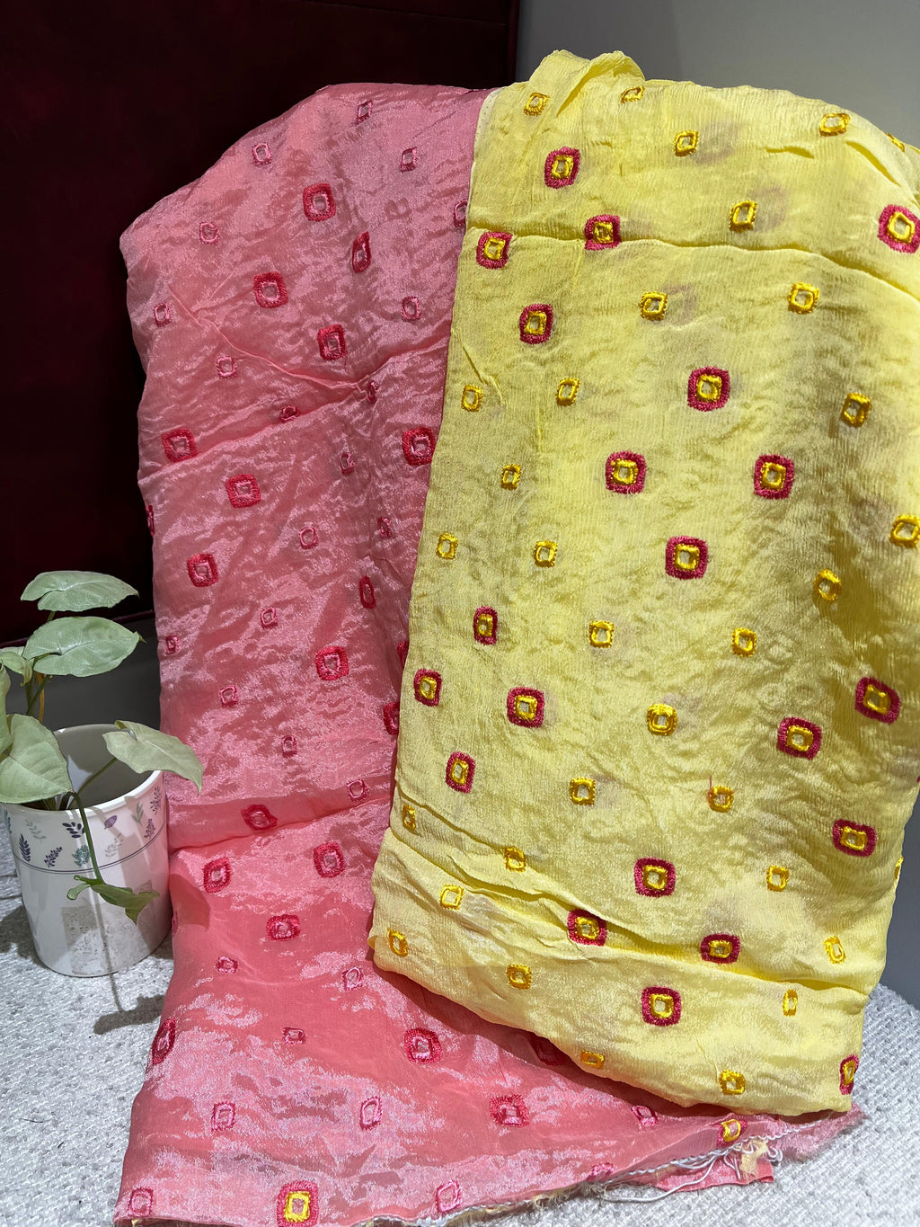 Yellow Georgette Fabric