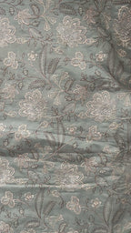 Dusty Rose with Silver Floral Embroidery