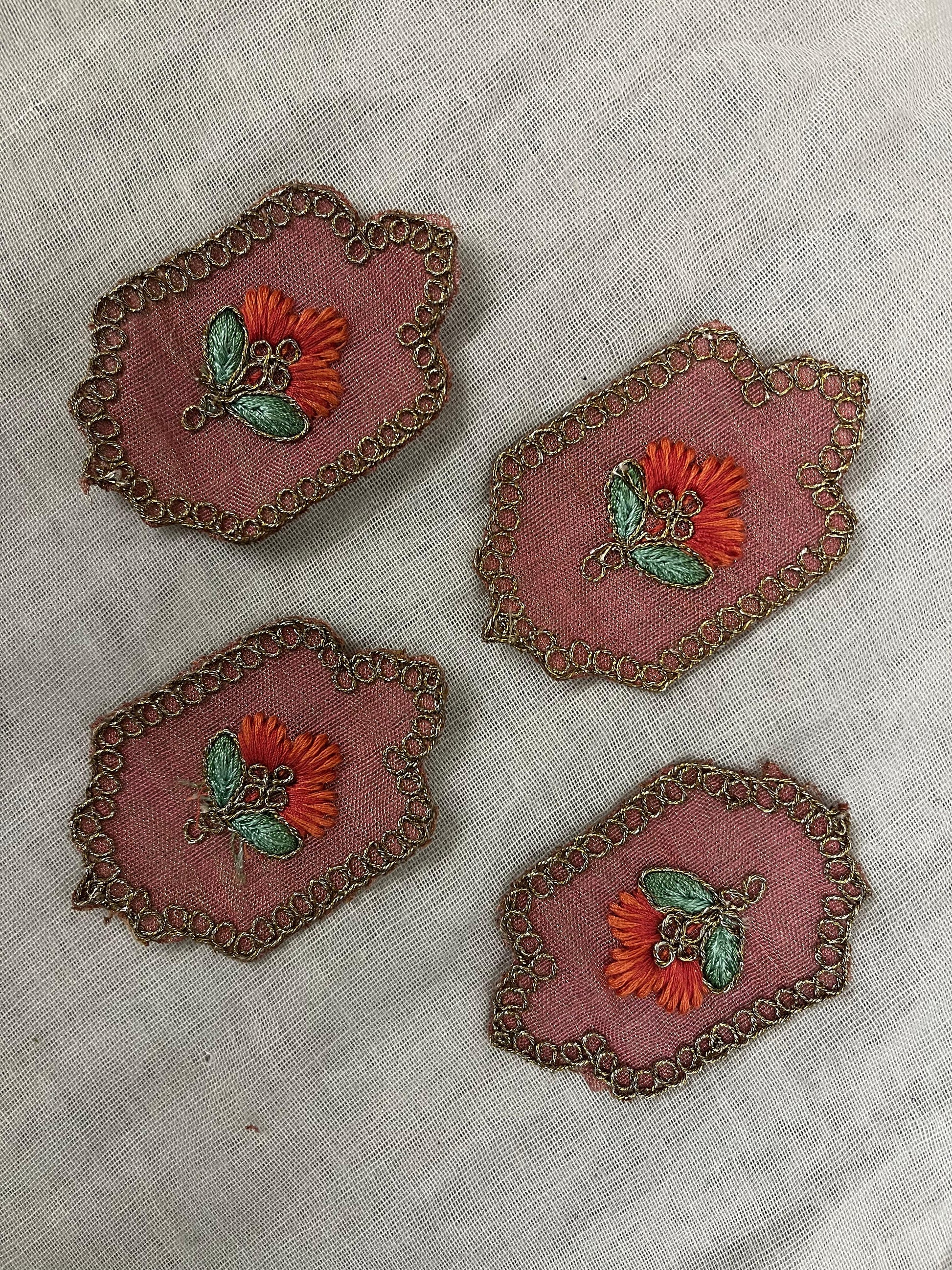 Mauve Hexagonal Floral patch