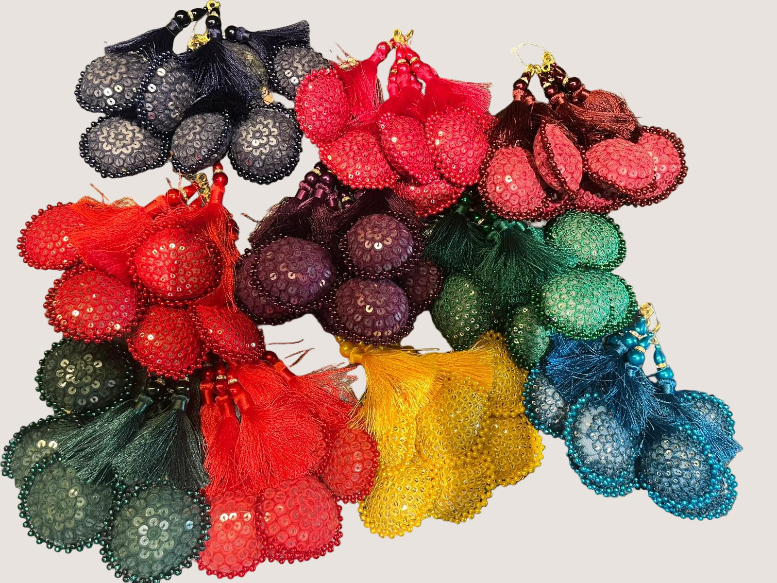 Floral Embroidered Decorative Tassel