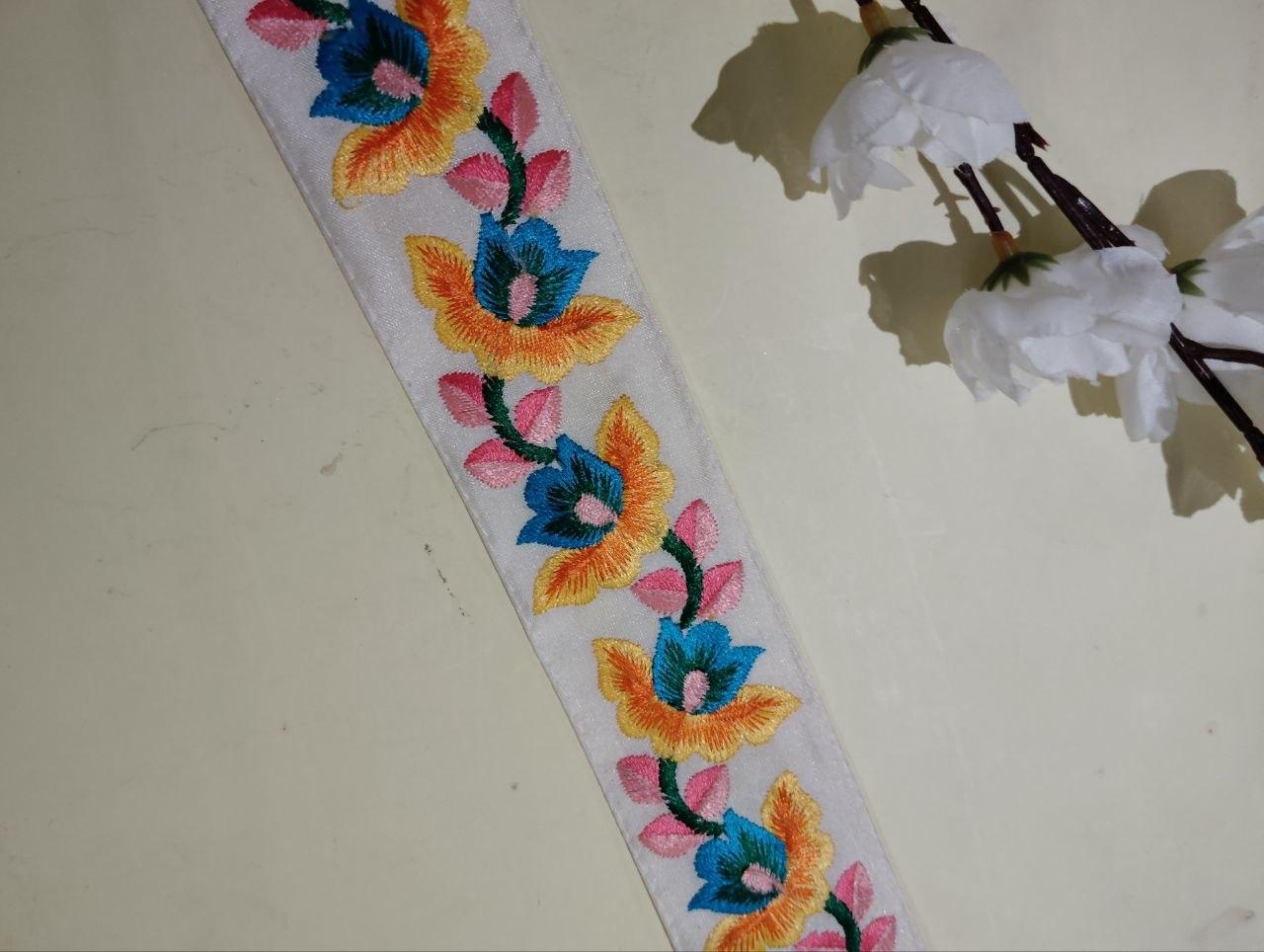 Floral Embroidered Lace Trim