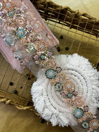 Pastel Embroidered Floral Trim