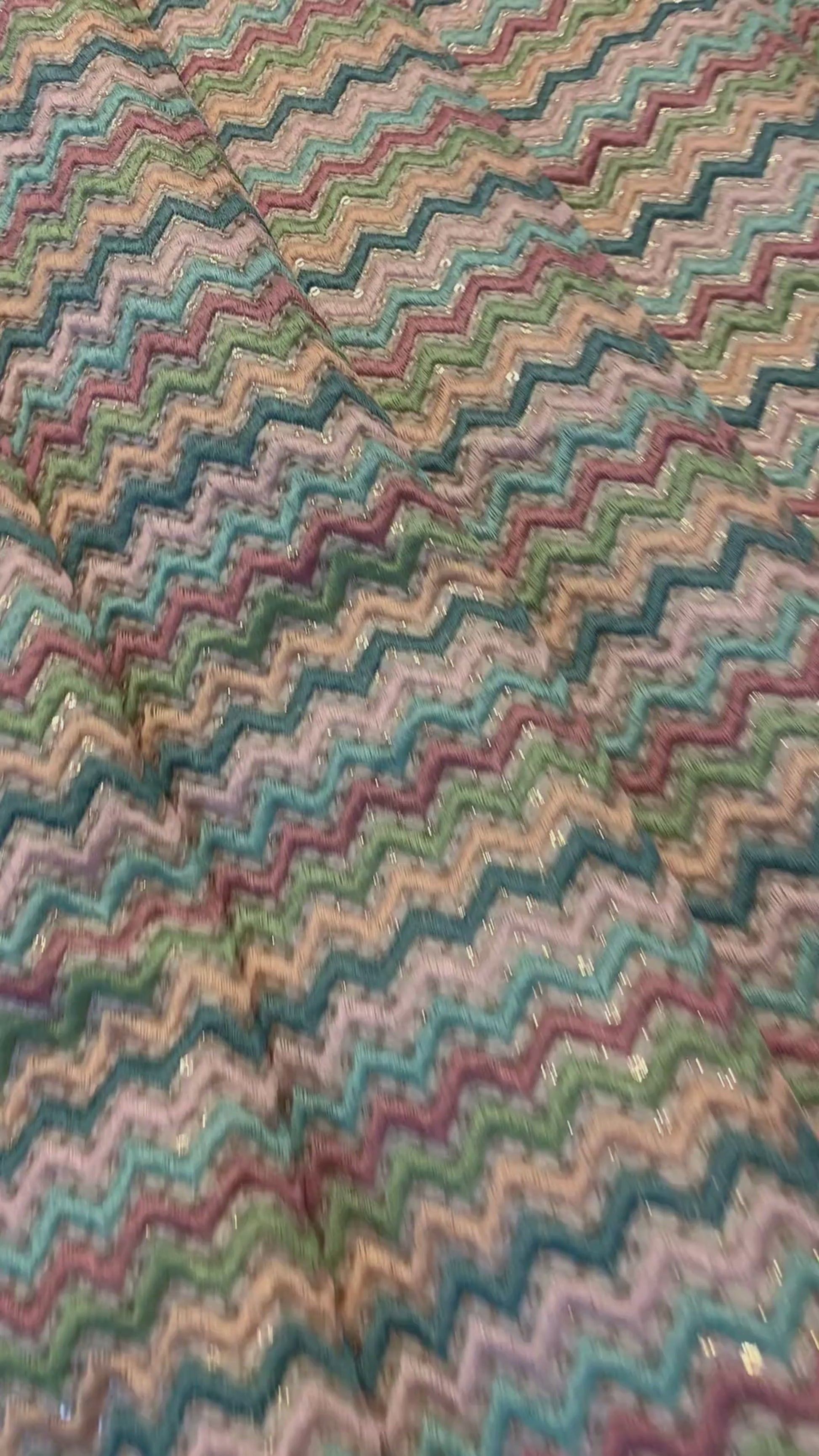 Multicolored Chevron Fabric