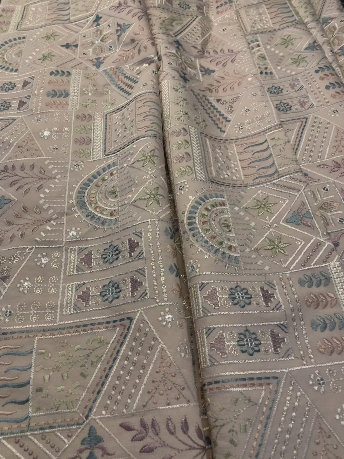 Embroidery patchwork work fabric