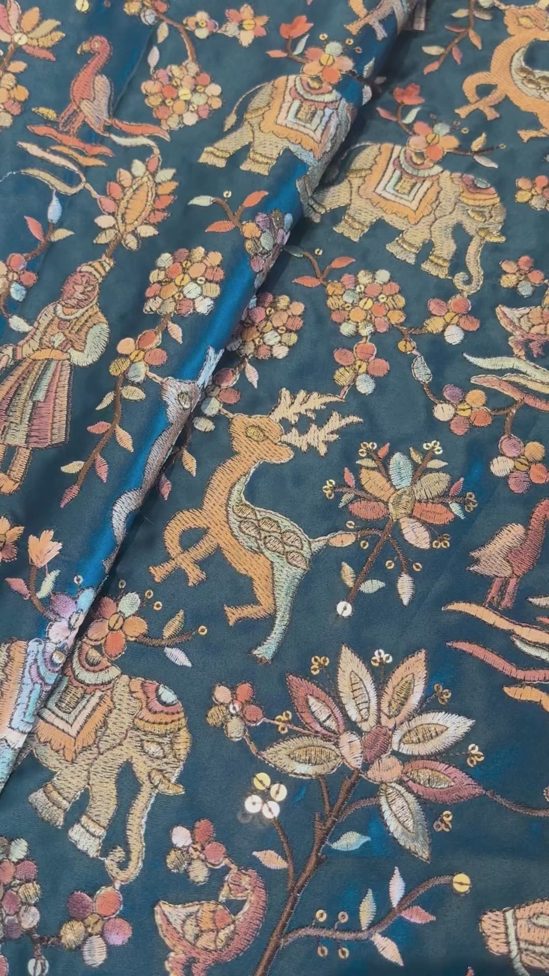 Royal Heritage Embroidered Silk Fabric